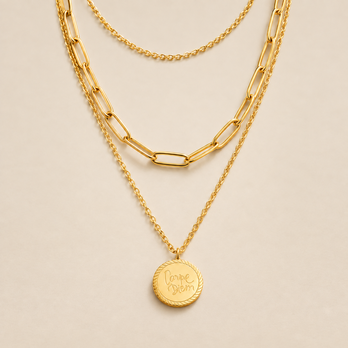 Geya Coin Layered Necklace