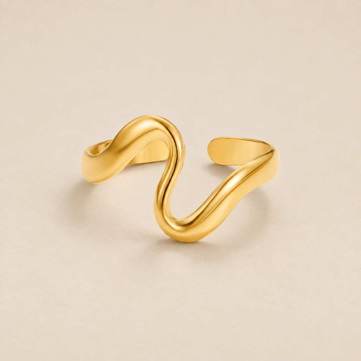 Gold Wave Ring
