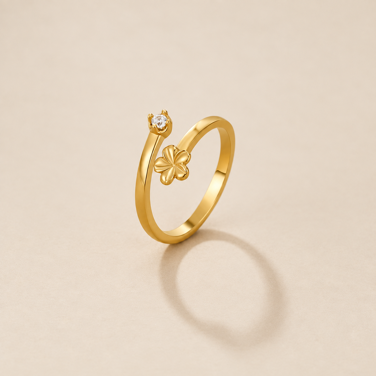 Golden Bloom Petal Ring