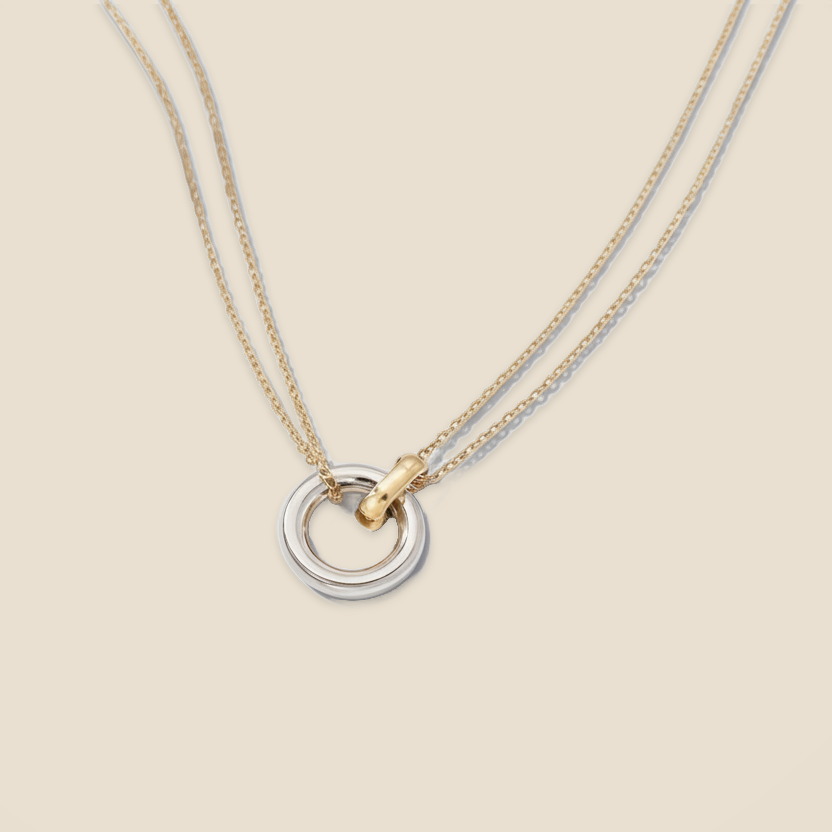Dazzling Necklace With Ring Accent