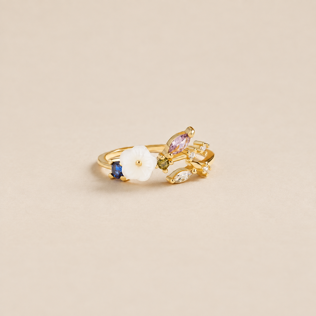Joyous Bloom Adjustable Gold Ring