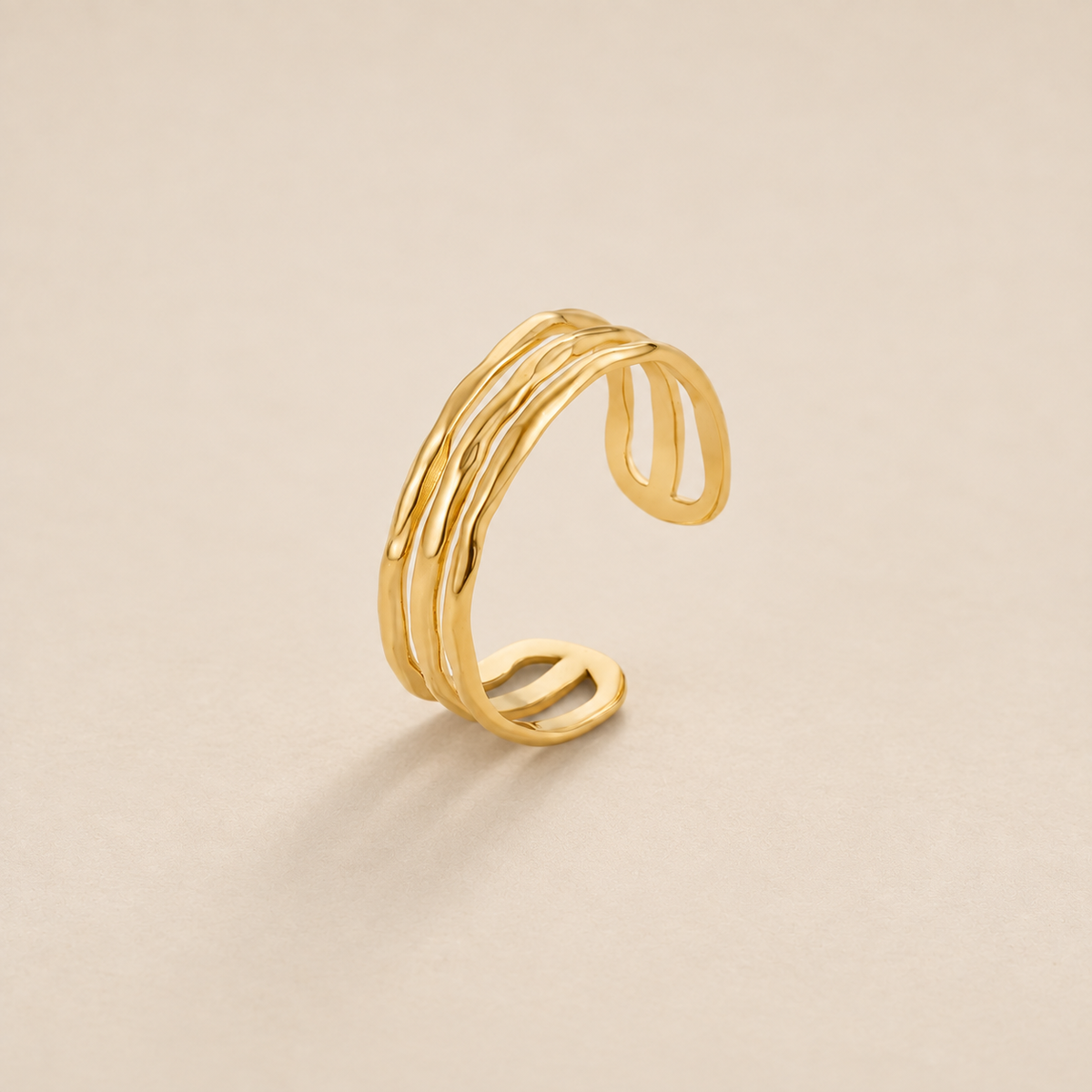 Ohio Layered Gold Ring