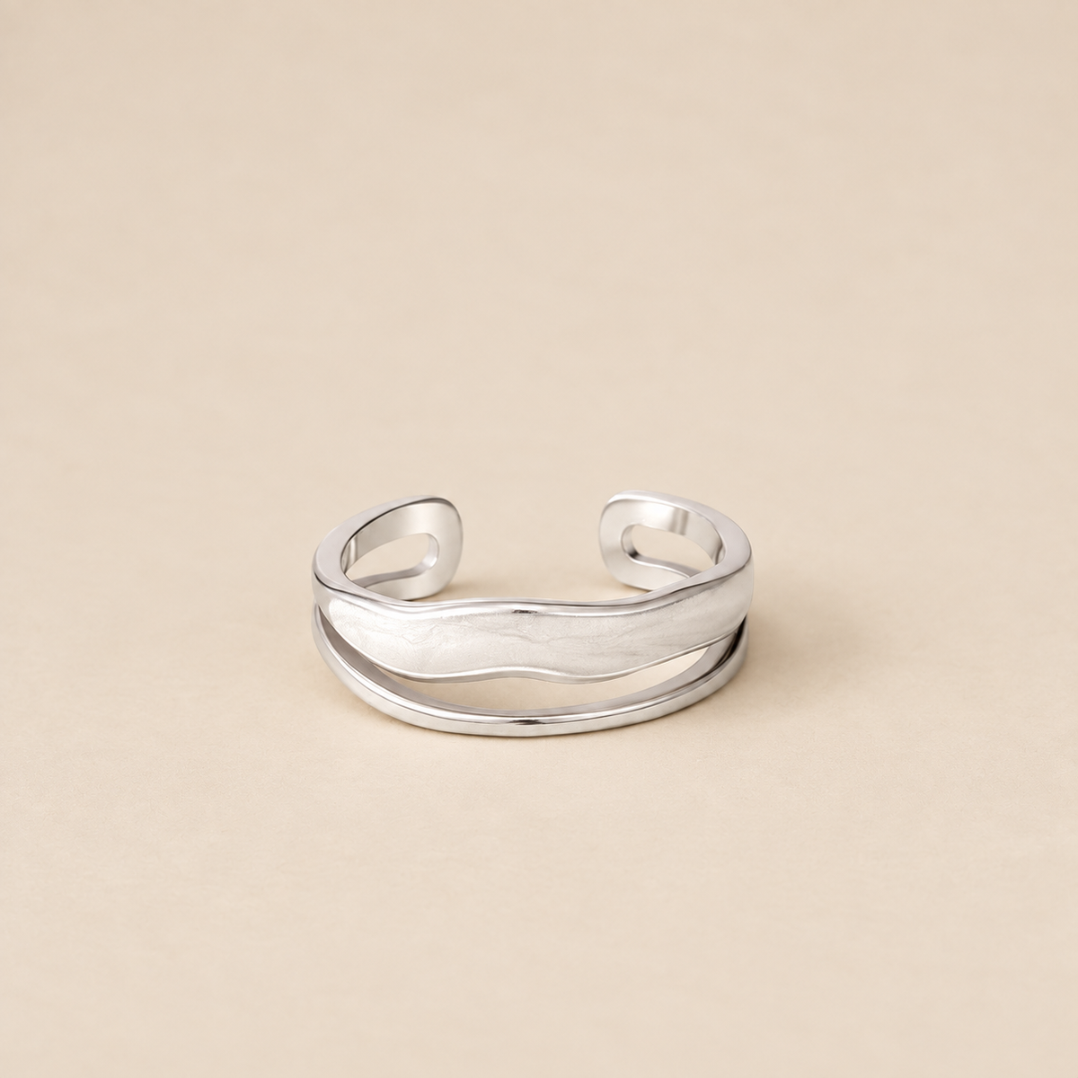Layered Sahara Silver Ring