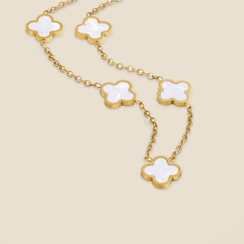 White Clover Cluster Necklace
