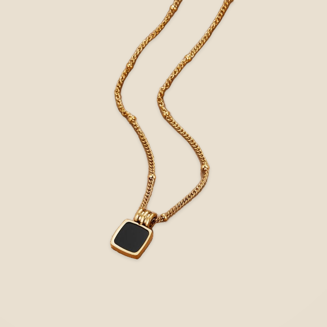 Midnight Chic Black Pendant Necklace