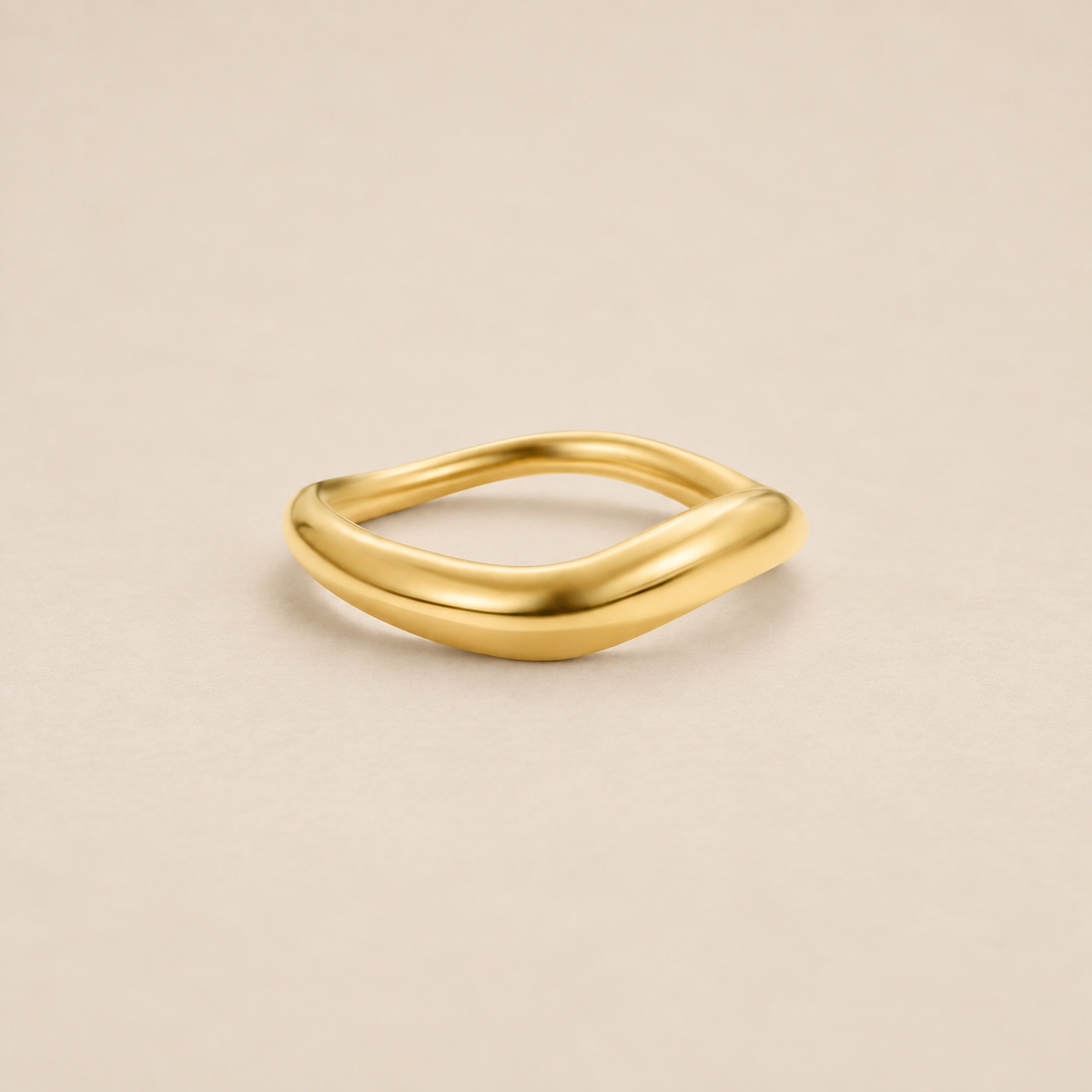 Mina Gold Wave Ring