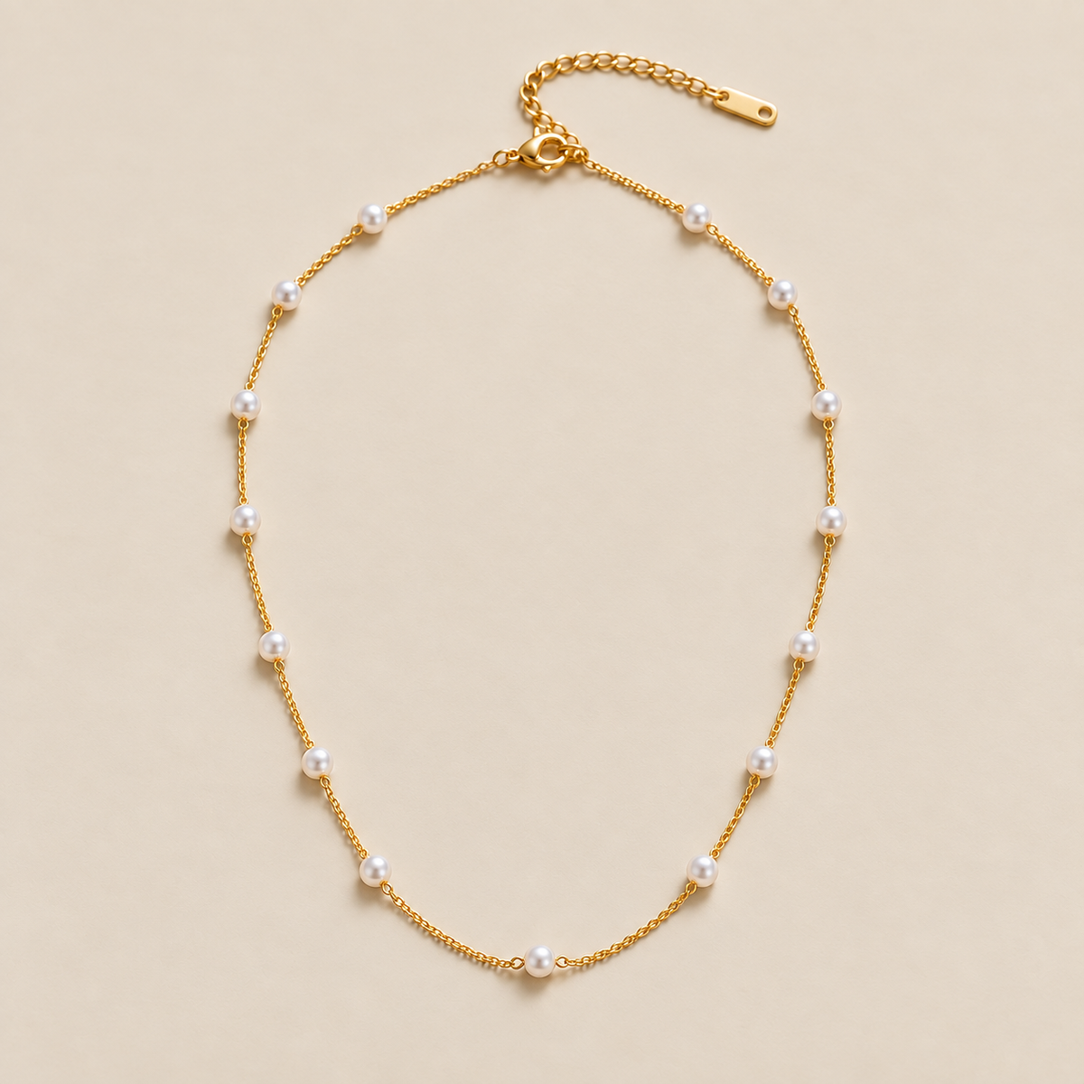 Collar con perla Nura y baño de oro de 18K