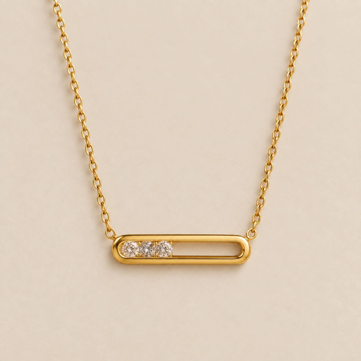 Dazzling Sculpted Gold Pendant — cream studio photograph