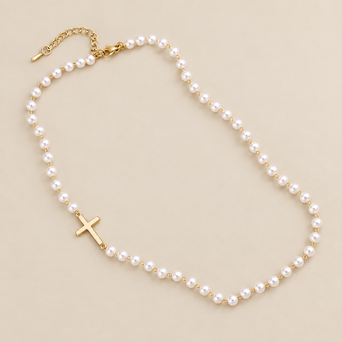 The Eternal Pearl Necklace — cream studio photograph