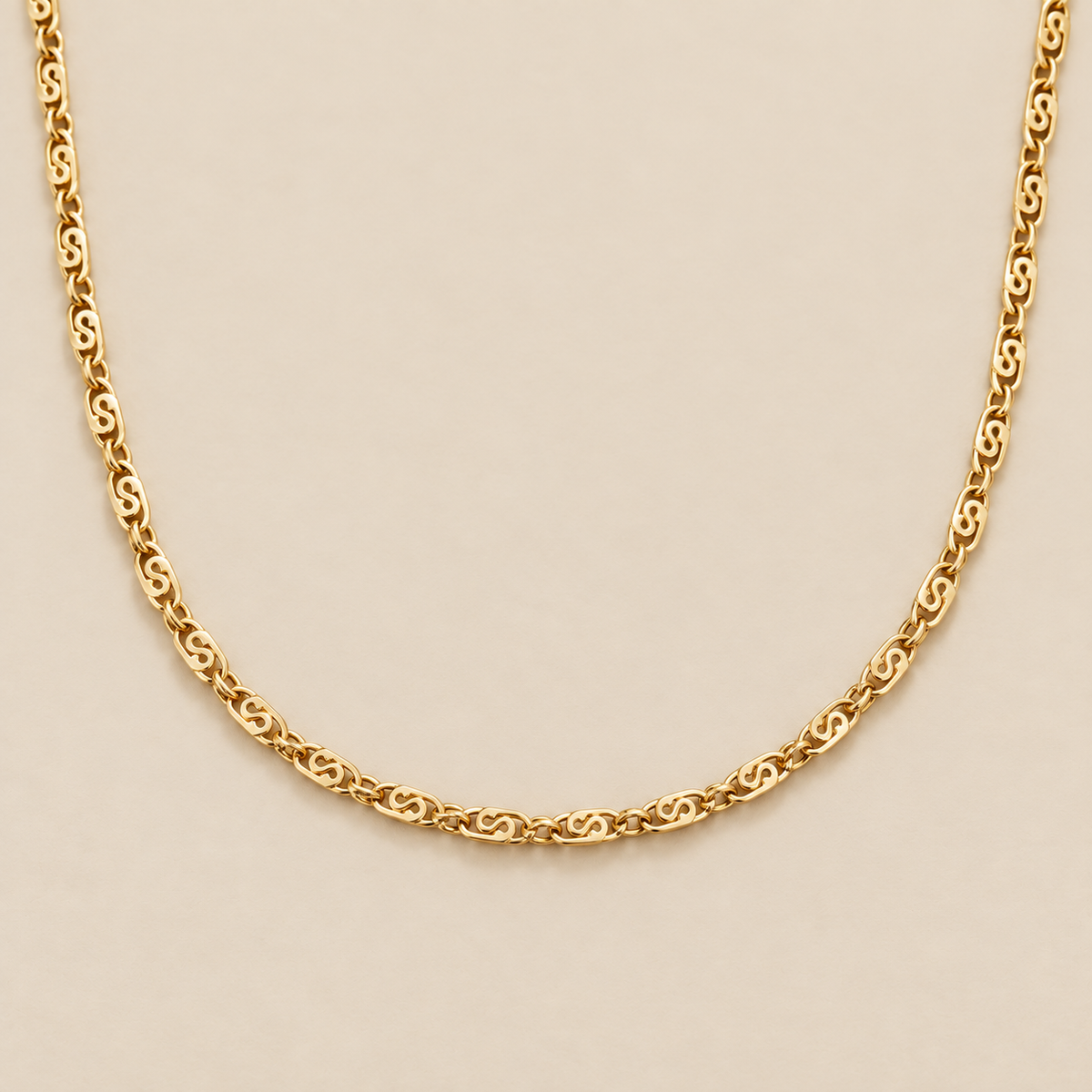 Luxe Gold Choker Necklace — cream studio photograph