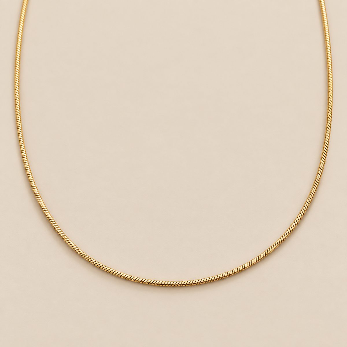 Gold Snake Square Choker — cream studio photograph