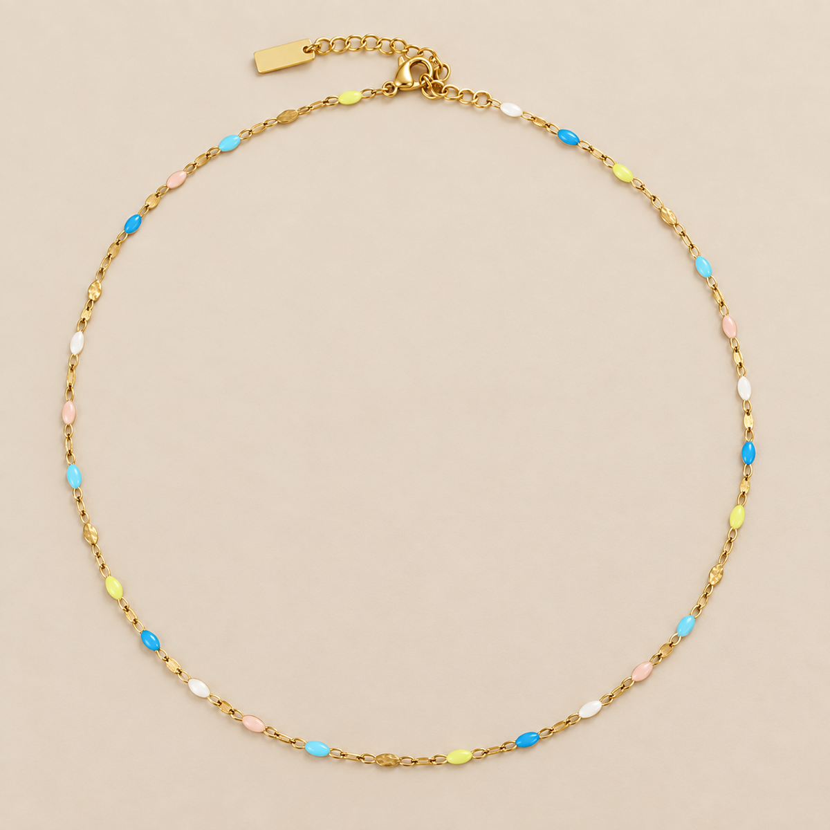 Colorburst Delicate Choker Necklace — cream studio photograph