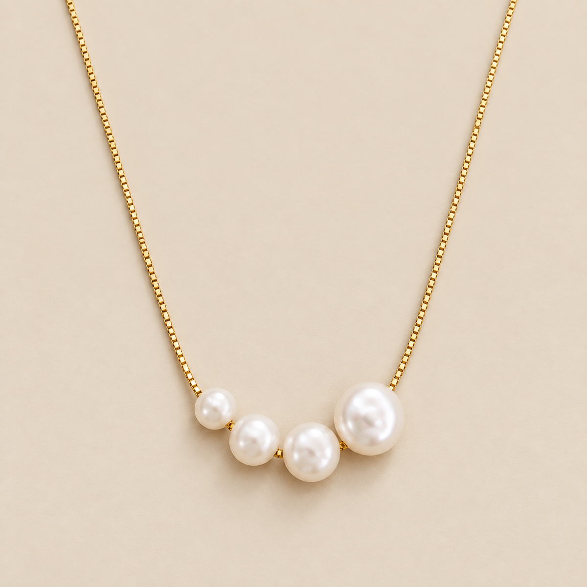 Exquisite Pearl Elegant Necklace — cream studio photograph