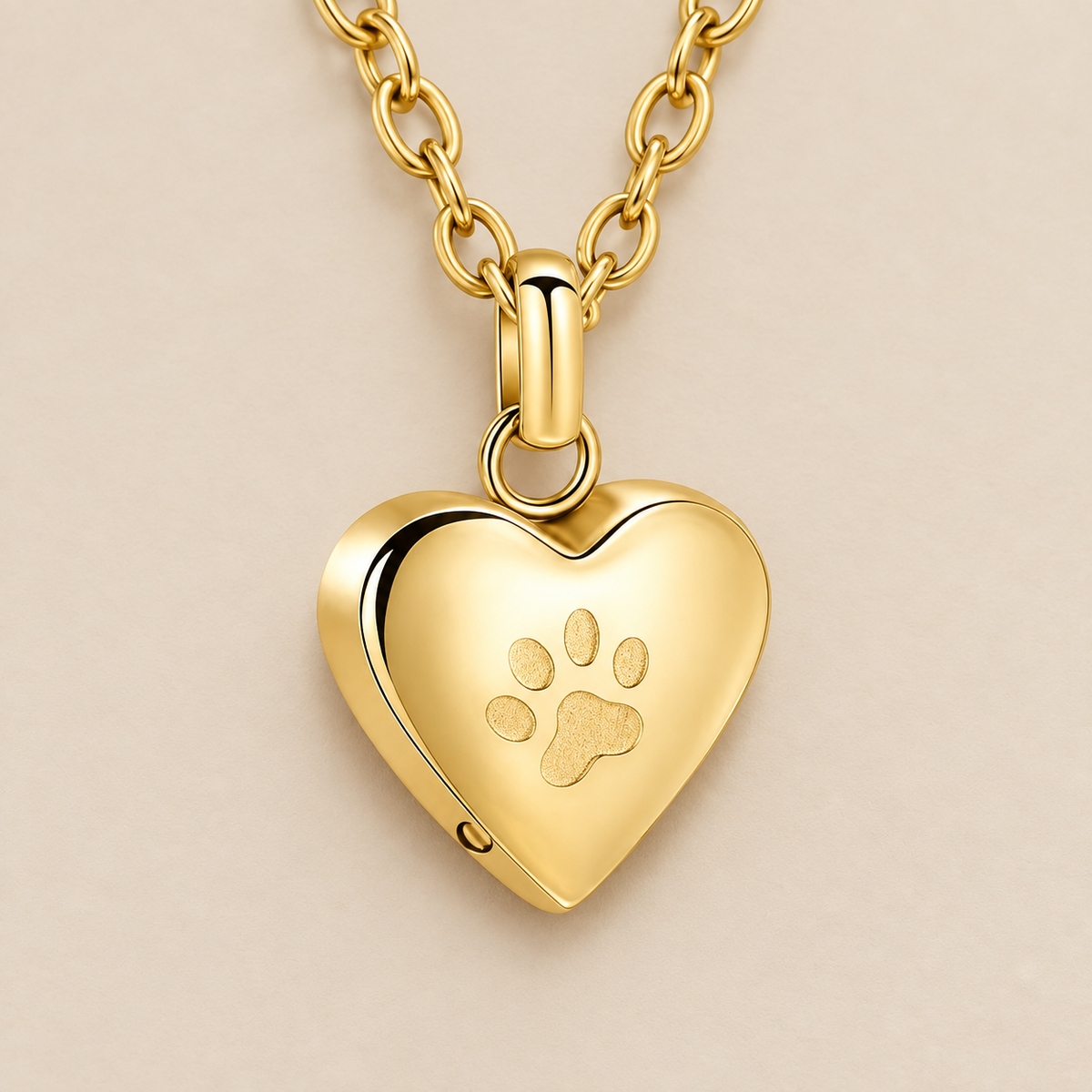 Love Paw Pendant Necklace — cream studio photograph