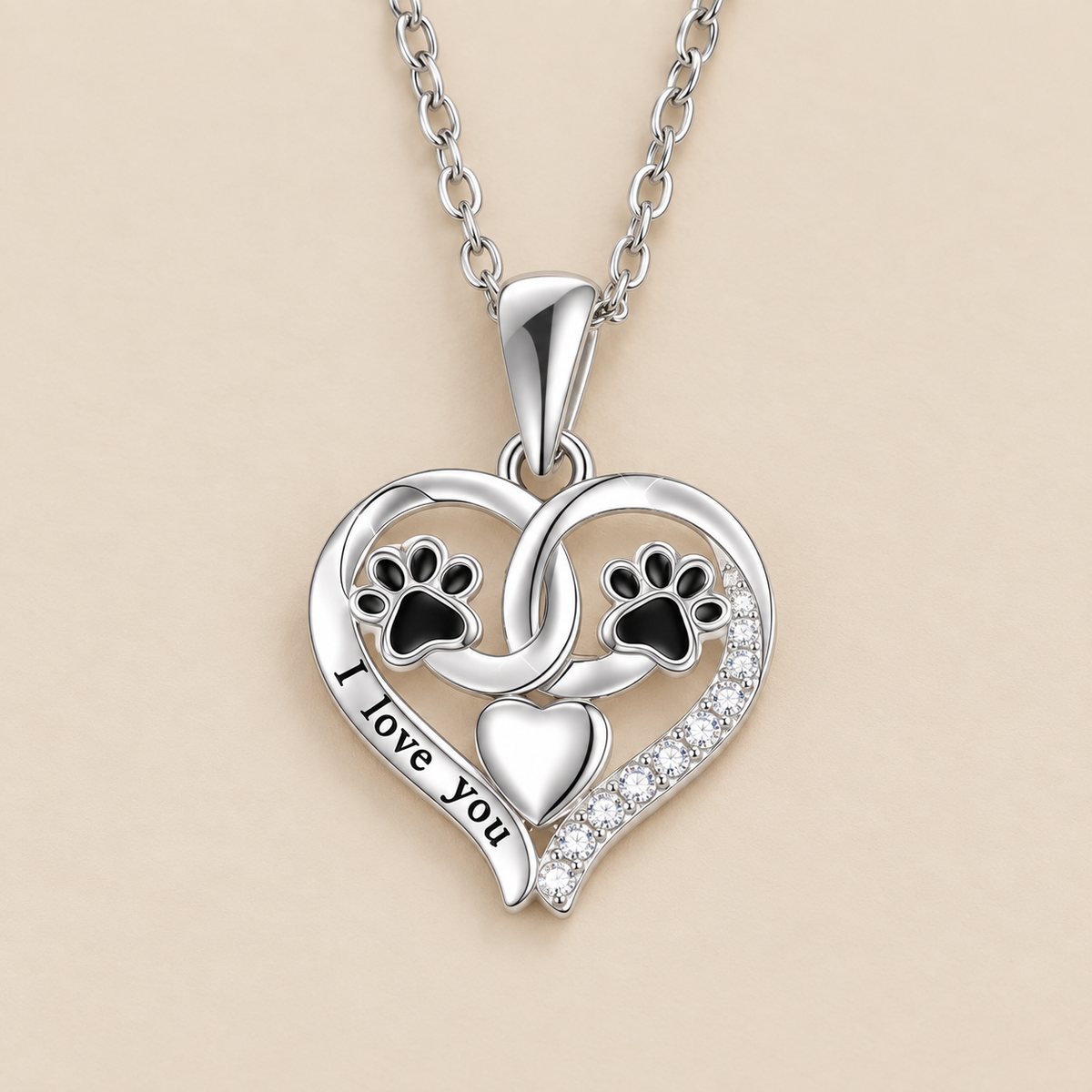 Forever Friends Pendant Necklace — cream studio photograph