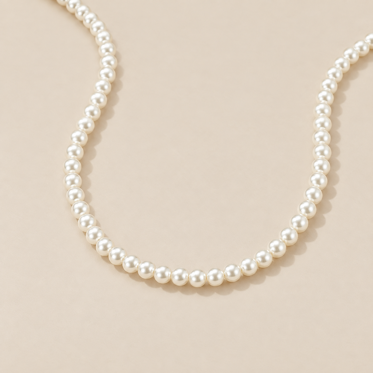 Bohemian Elegant Pearl Choker — cream studio photograph