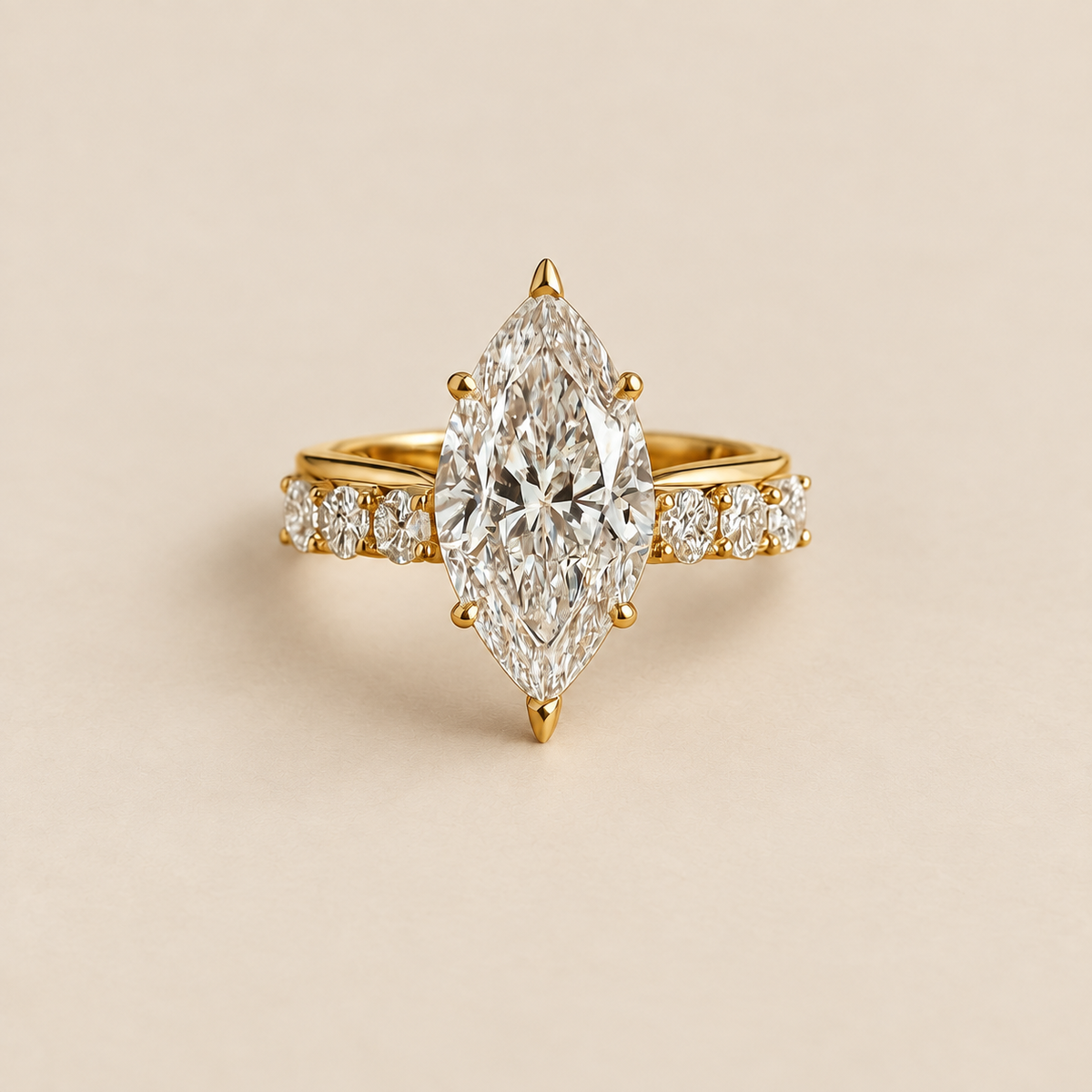 Marquise Crystal Gold Ring