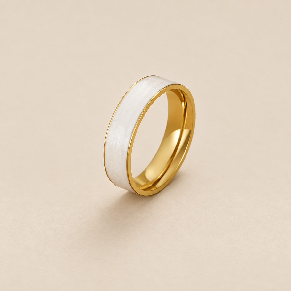 Sahara White Band Ring