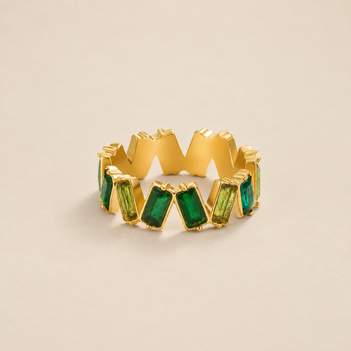 'Sapphire Dream' Crystal Baguette Ring