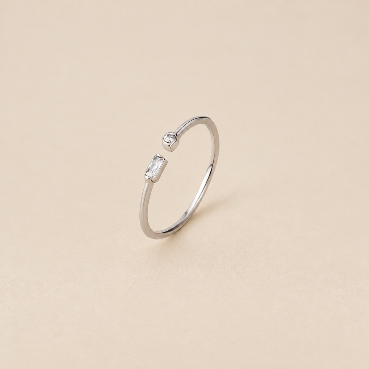 Serena Silver Crystal Ring