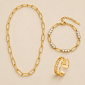 Conjunto Eslabones dorados, fotografía de estudio