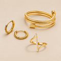 Golden Twist Jewelry Set, studio image