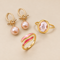 Conjunto de joyas Acentos Rosas, fotografía de estudio
