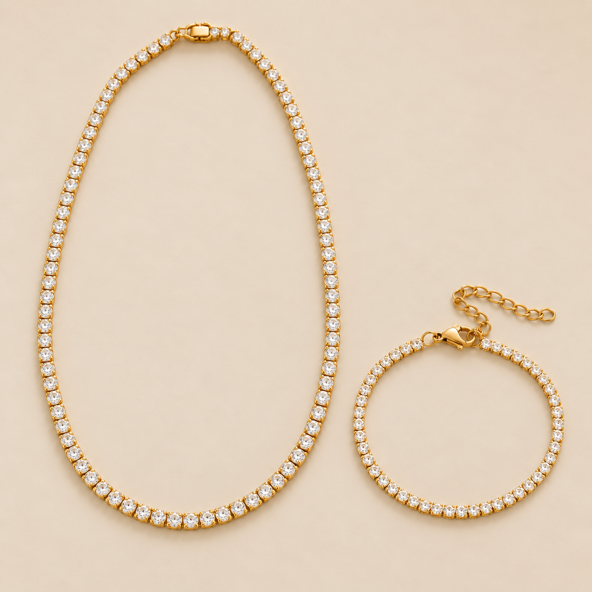 Conjunto de joyas Noche de Cristal, fotografía de estudio