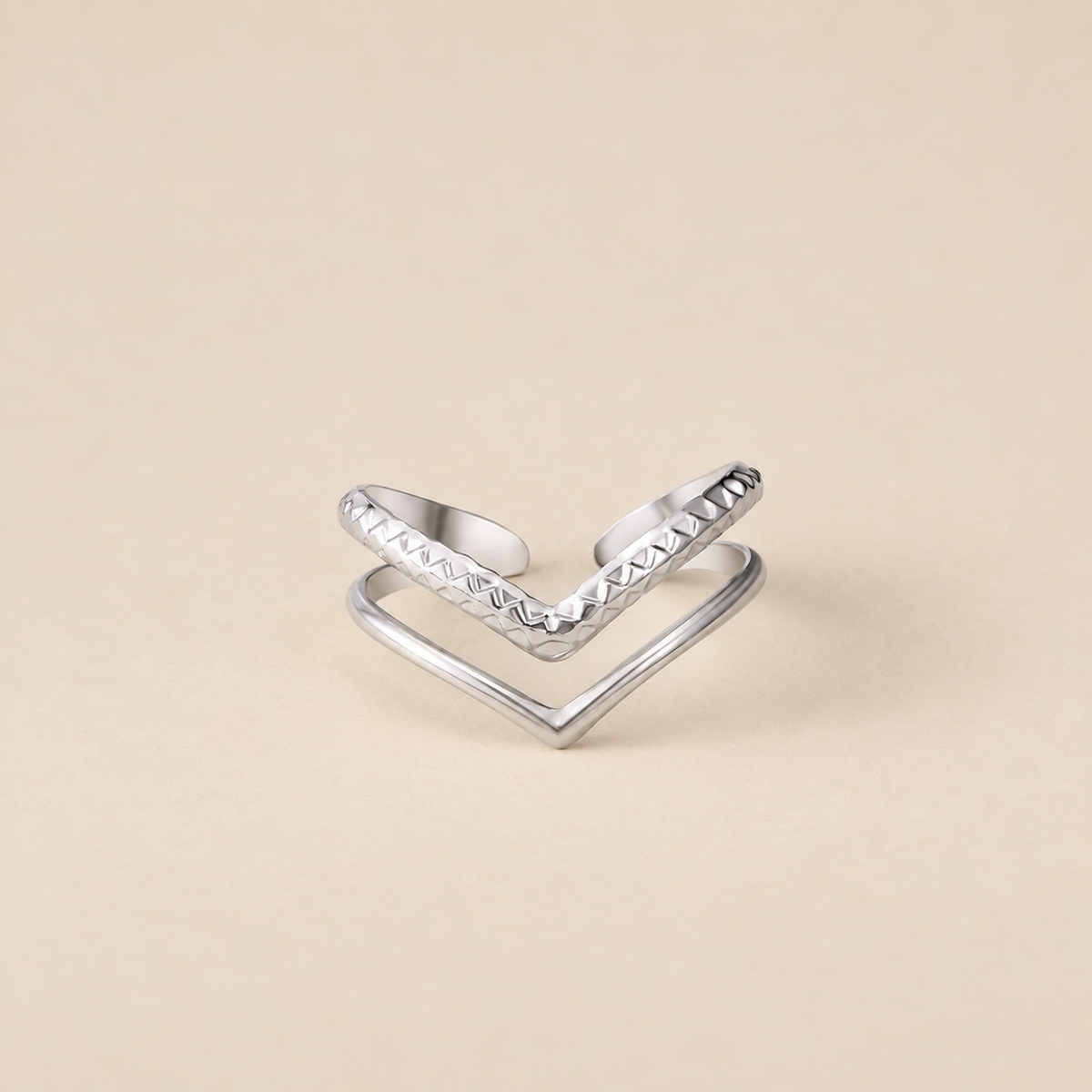 Silver Harper Layered Wrap Ring