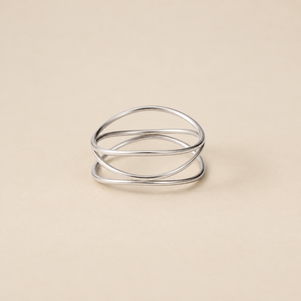 Silver Infinity Loop Ring