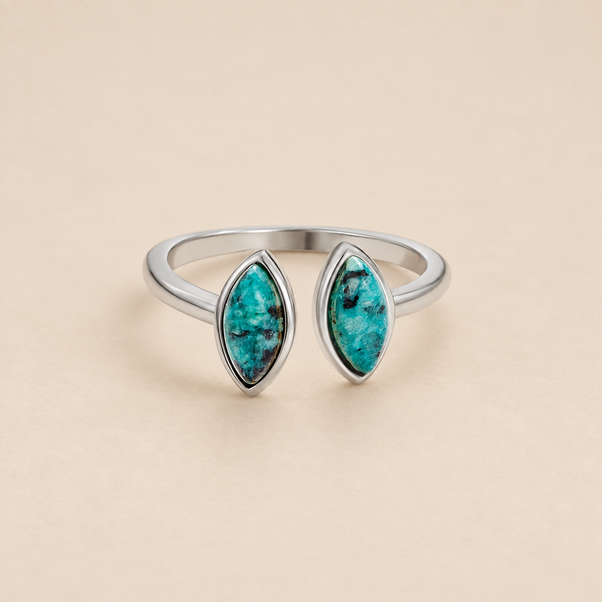 Silver Jade Green Wrap Ring