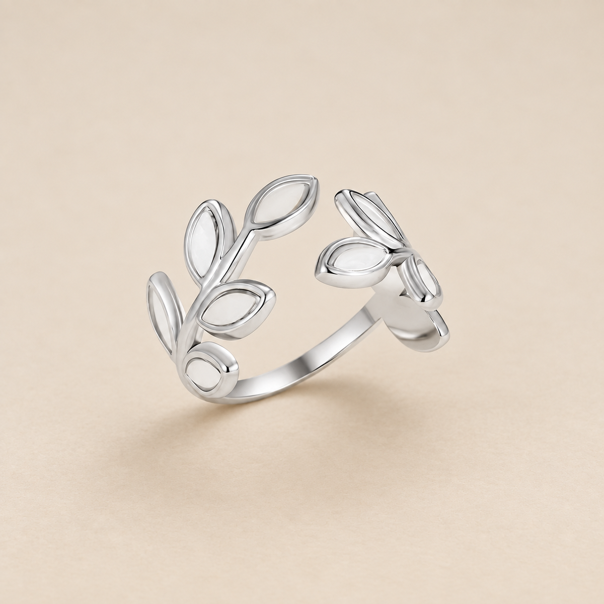 Silver Leaf Ring
