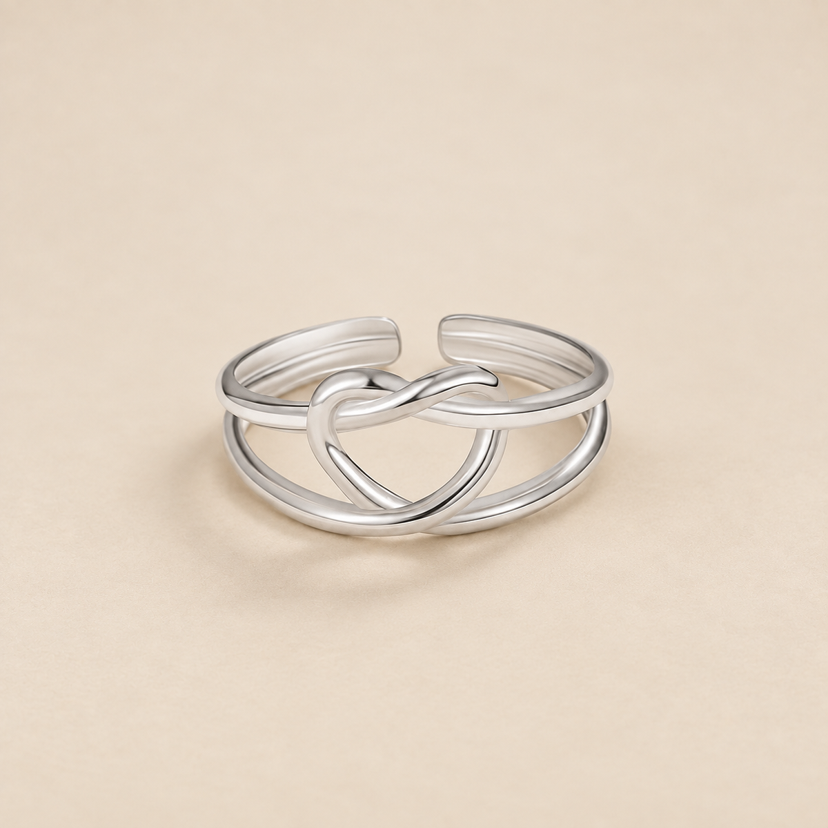 Silver Love Knot Ring