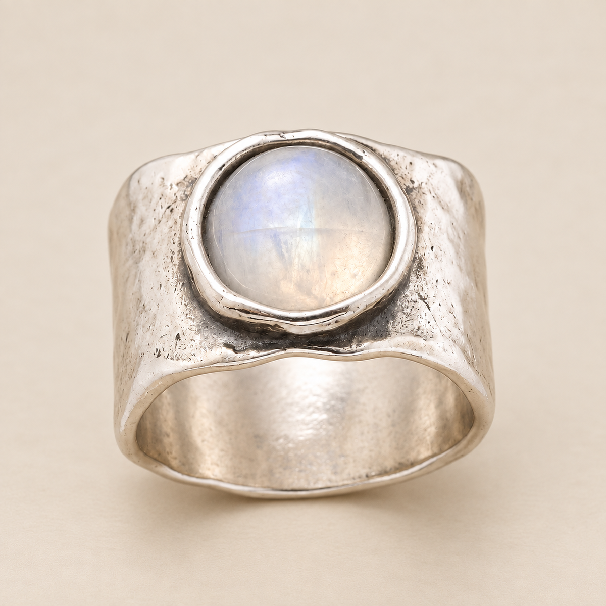 Silver Moonstone Ring