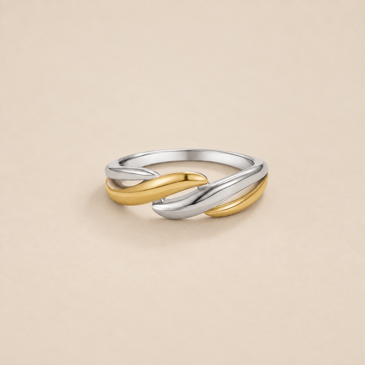 Twisted Ella Two-Toned Ring