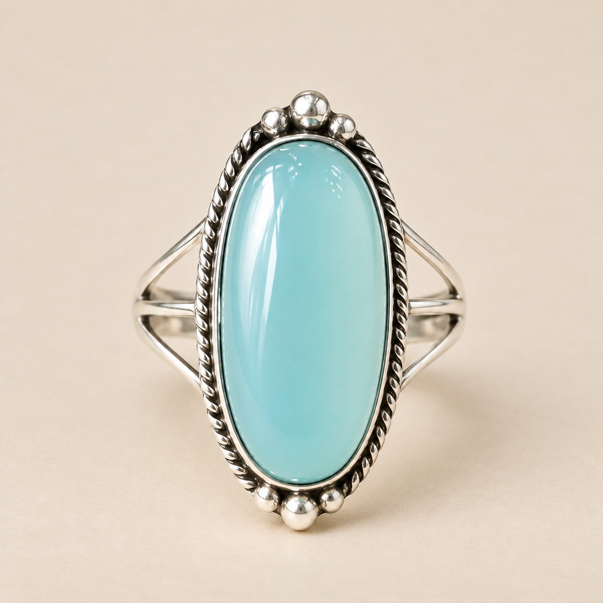 Vintage Sterling Silver Turquoise Statement Ring