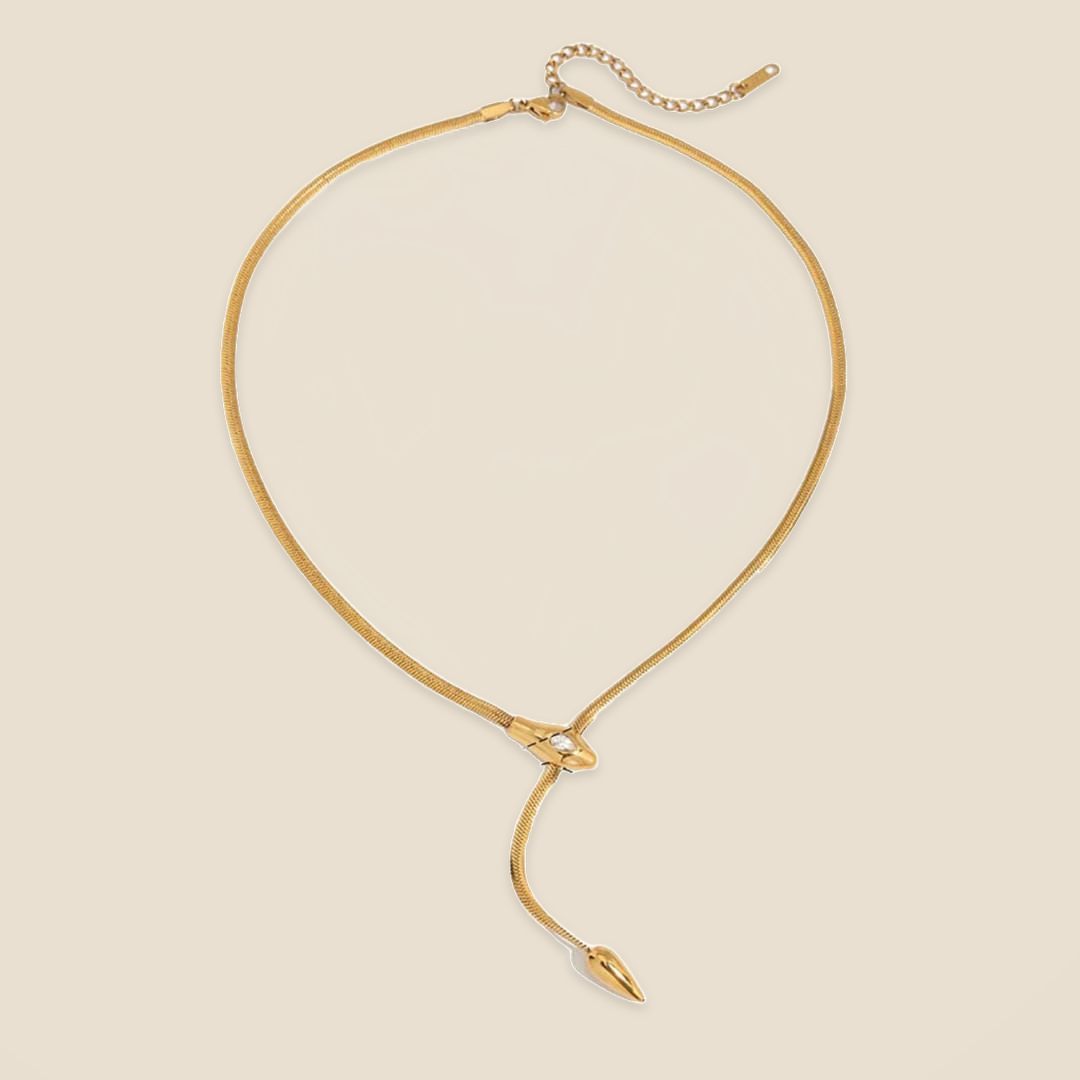 Vintage Gold Serpentine  Necklace