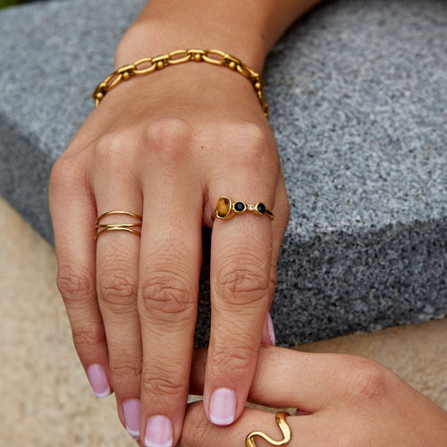 Anillo de cristal vintage Aurora