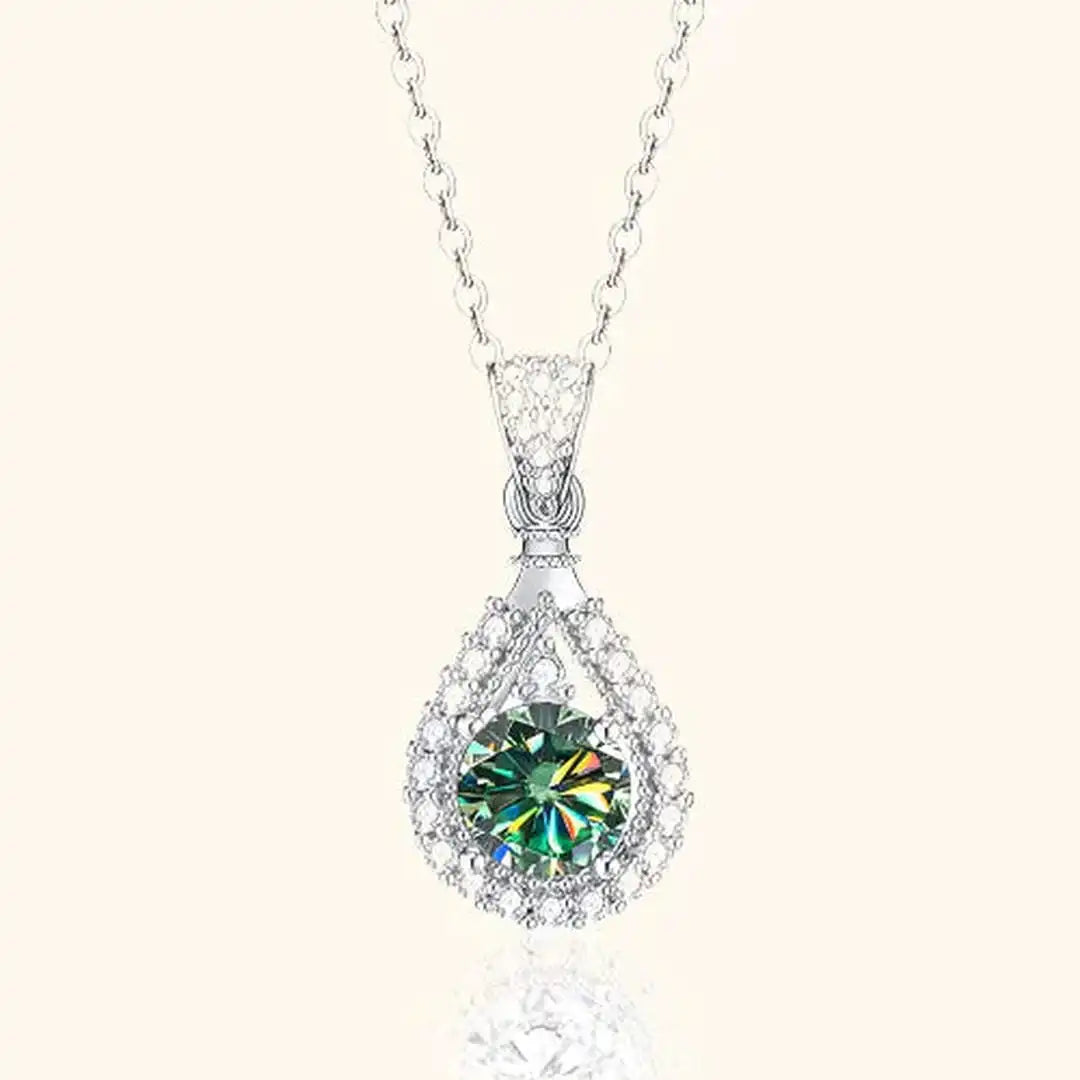 Pulsera rígida de lágrima esmeralda radiante