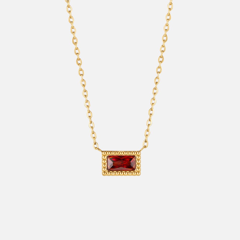 Collar de Piedra Natal Baguette