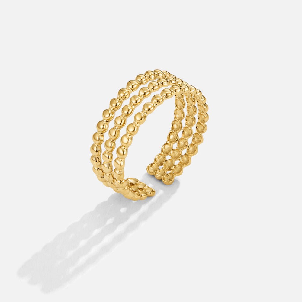Anillo de oro con cuentas de Ohio