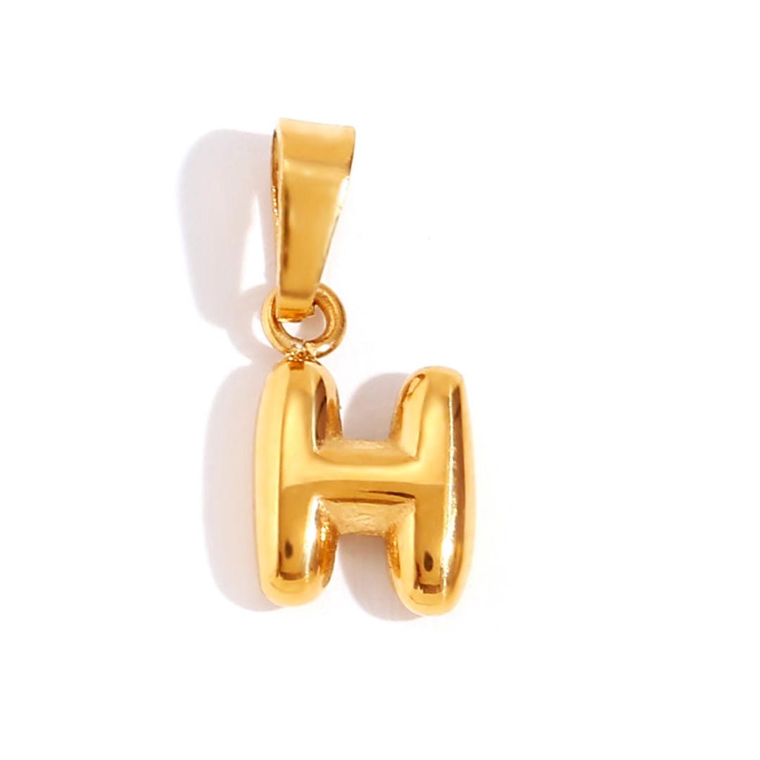 Collar con colgante de letras burbuja de moda