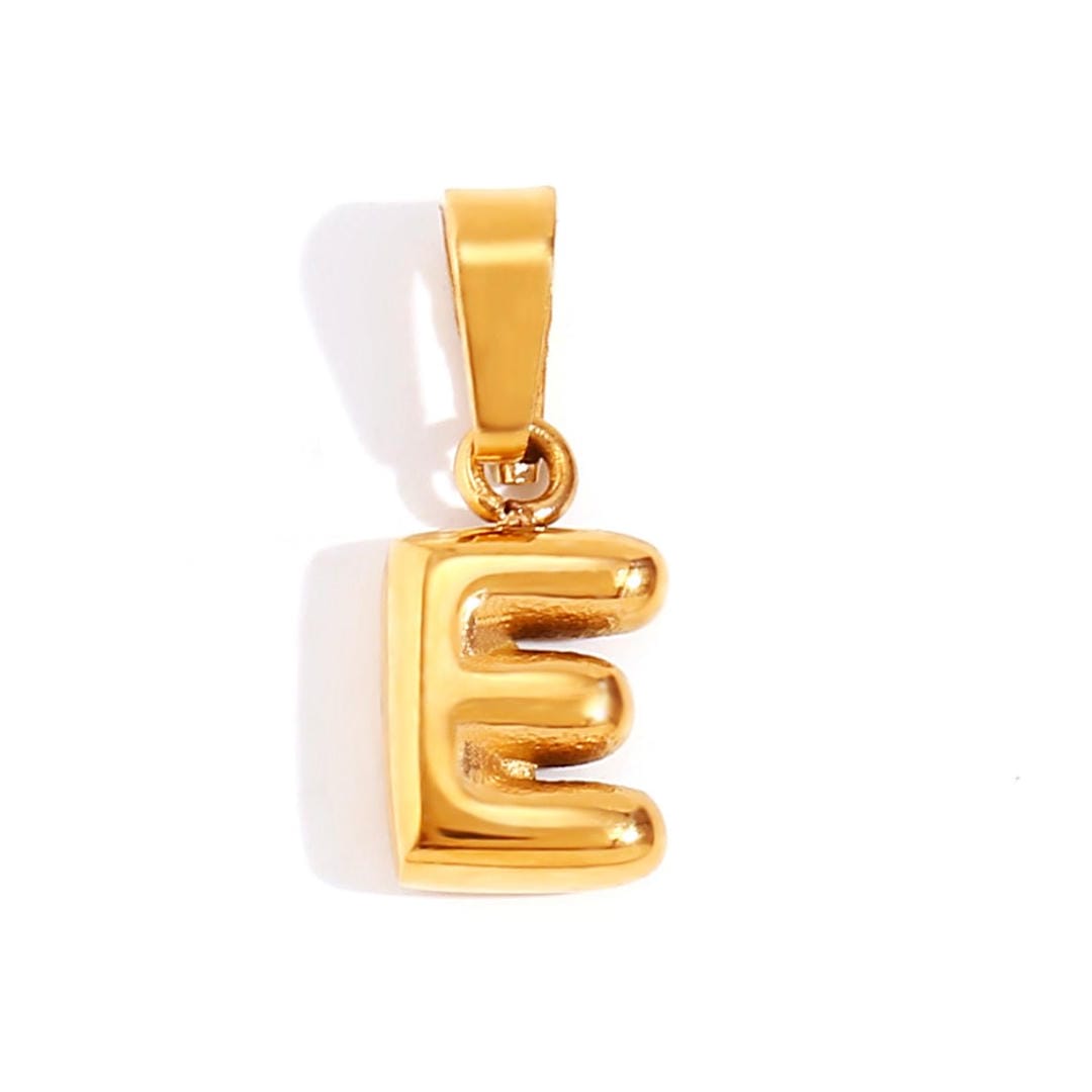 Collar con colgante de letras burbuja de moda