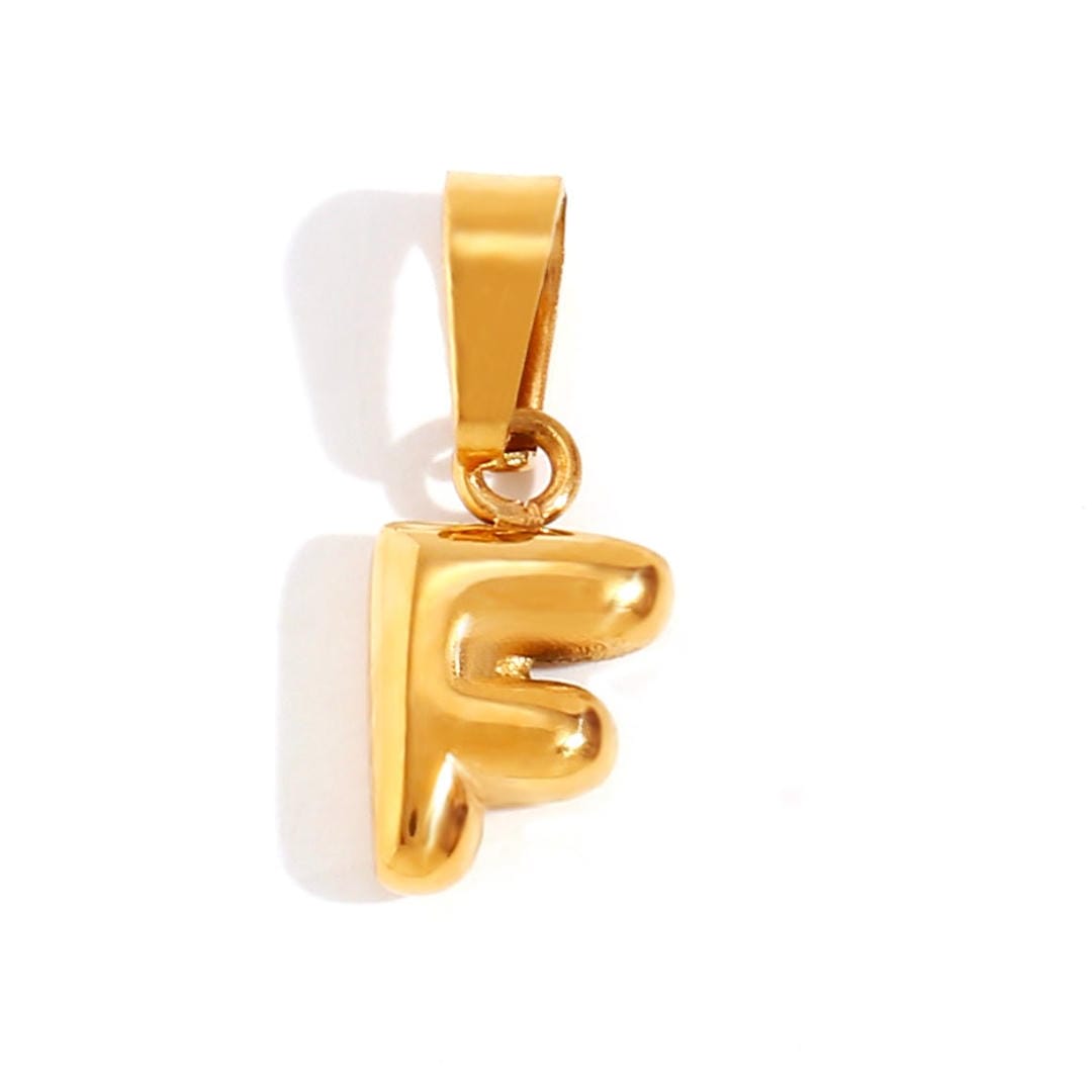 Collar con colgante de letras burbuja de moda