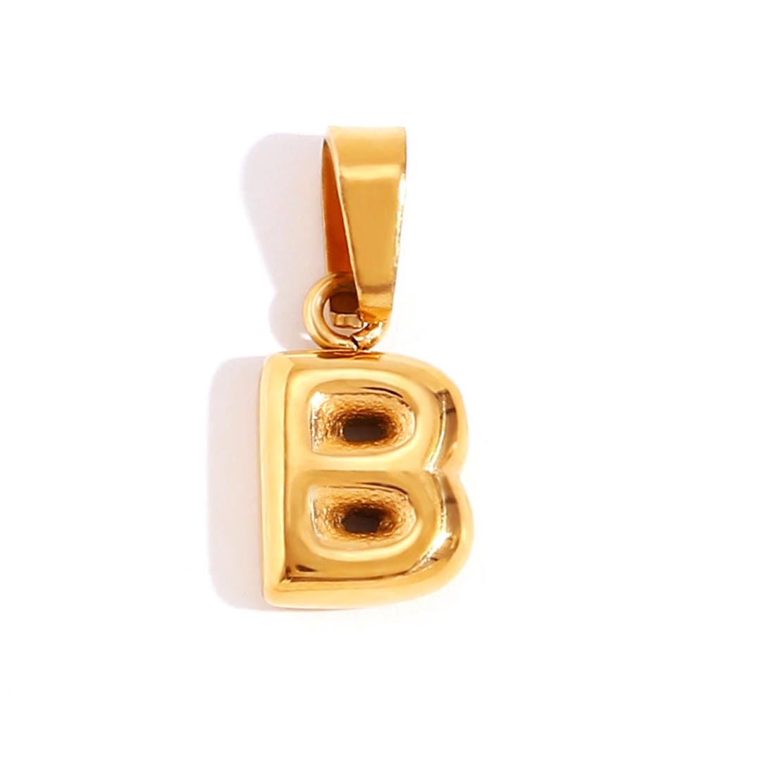 Collar con colgante de letras burbuja de moda