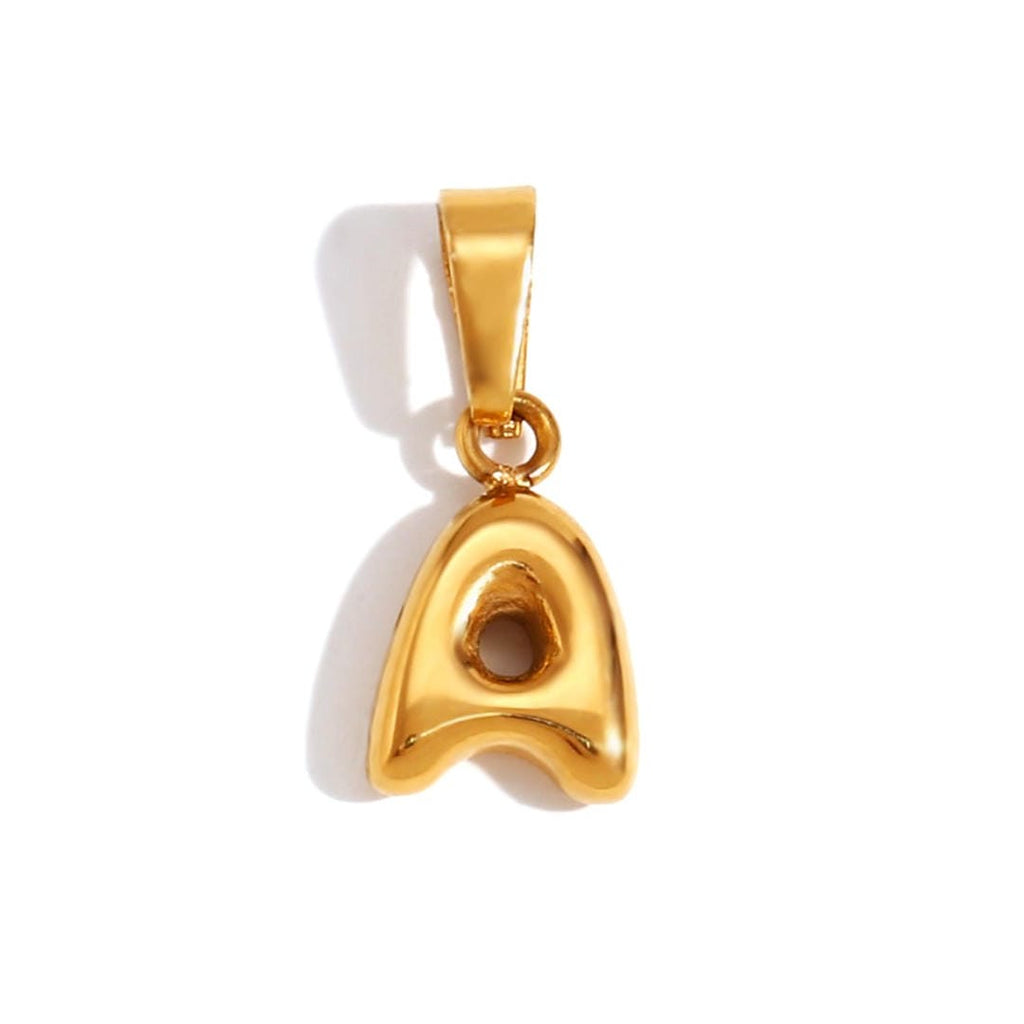 Collar con colgante de letras burbuja de moda