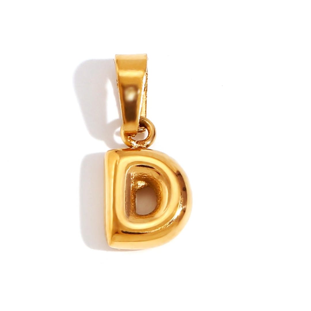 Collar con colgante de letras burbuja de moda