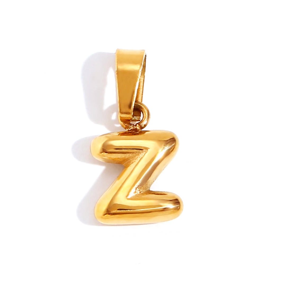 Collar con colgante de letras burbuja de moda