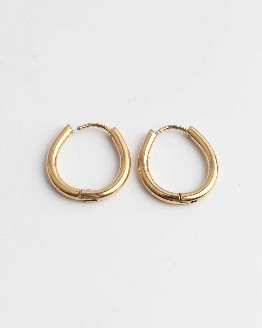 Pendientes vintage de forma casi redonda