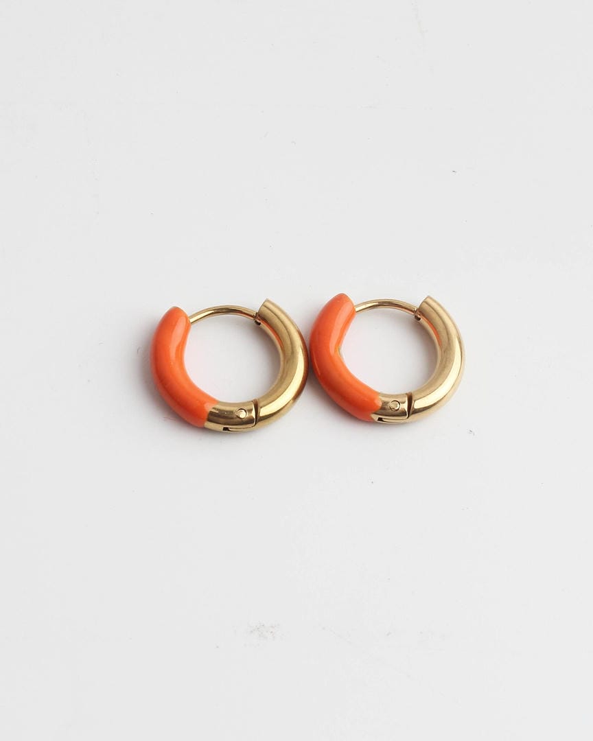 Pendientes de aro alegres y coloridos